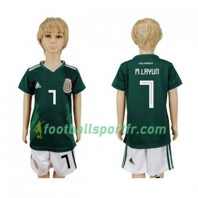 Tenue Mexique M.Layun 7 Enfant Domicile Coupe du monde 2018 Maillot de Foot